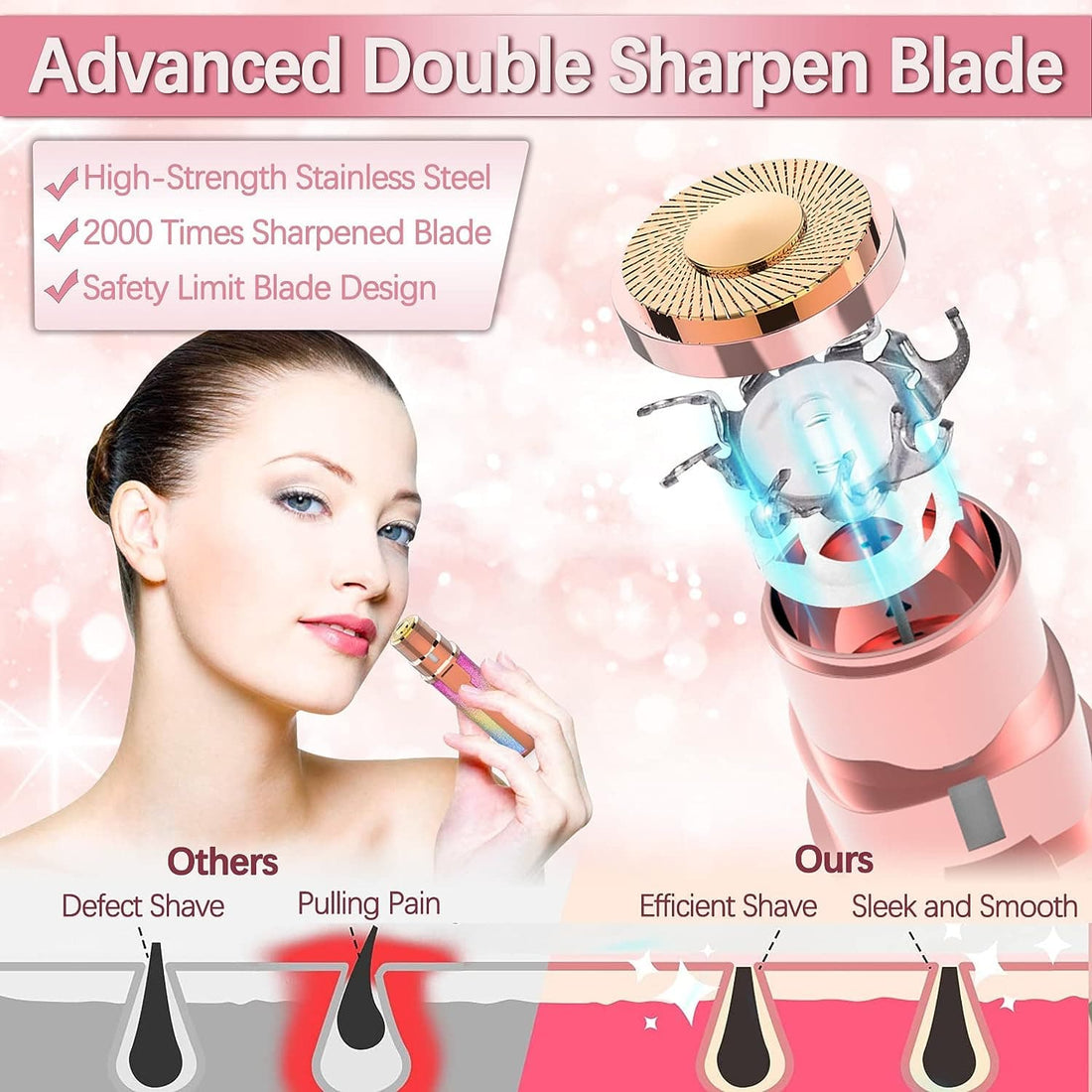 Flawless 2 in 1 Eyebrow Trimmer and Facial Hair Remover